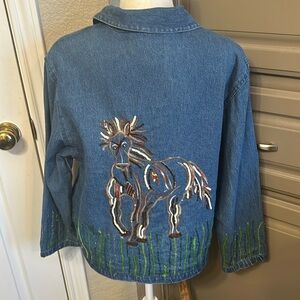 Tantrums embellished denim horse jacket